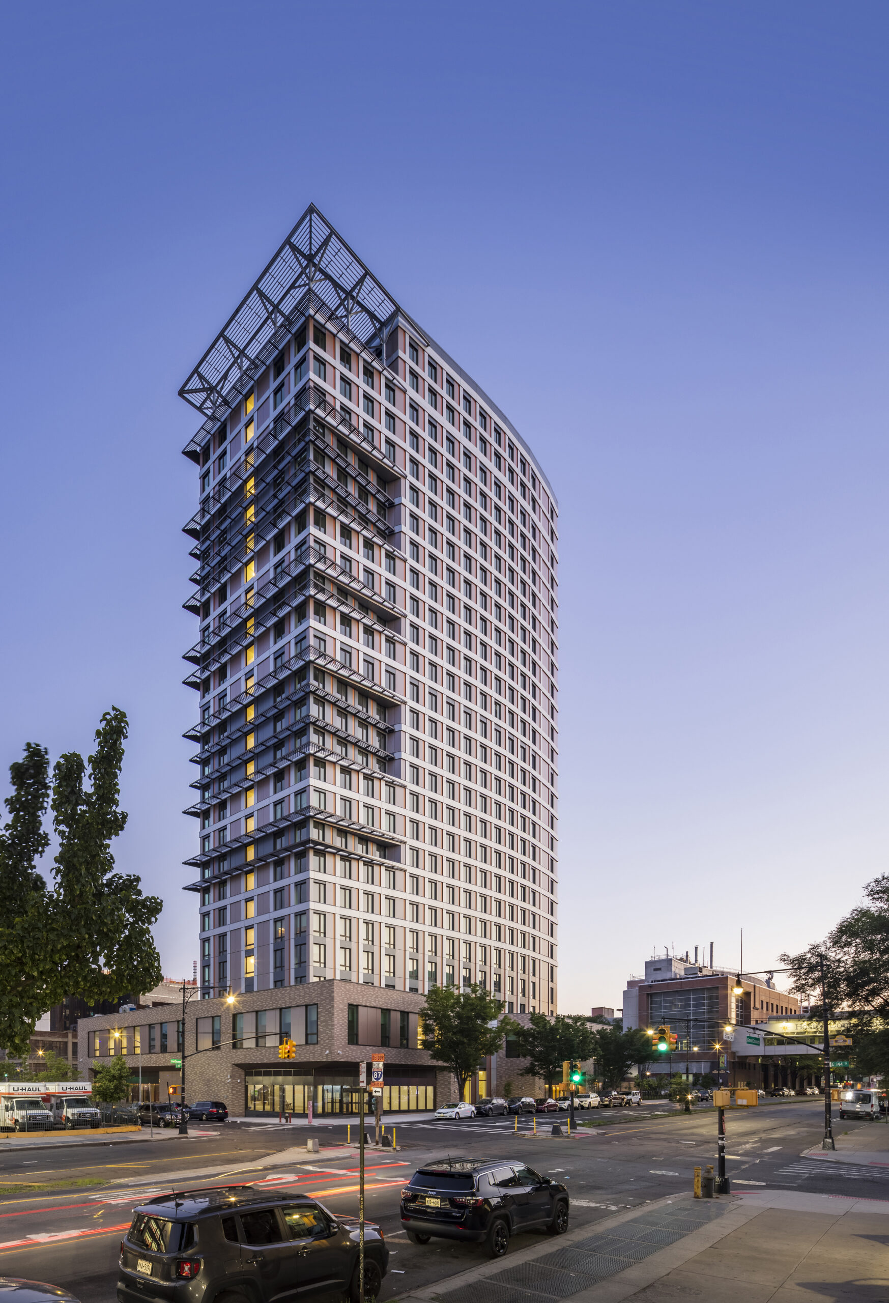 425 Grand Concourse mixed-use residential tower in the Bronx, designed to Passive House standards.