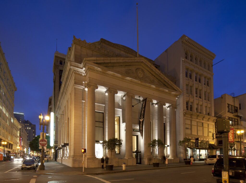 Emporio Armani flagship store in the historic Savings Union Bank in San Francisco.
